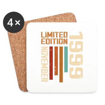 1999 November Birthday present. November 1999 - Coasters (set of 4) - white - Front