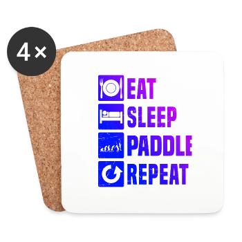 Women's Men's Paddle Paddle Racket Paddle Tennis - Coasters (set of 4) - white - Front