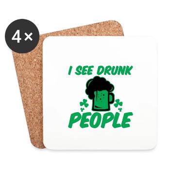 I See Drunk People 2 - Coasters (set of 4) - white - Front