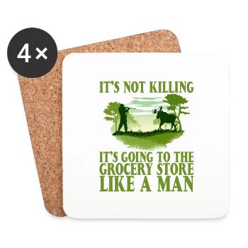 It's Going To The Grocery Store Like A Man 2 - Coasters (set of 4) - white - Front