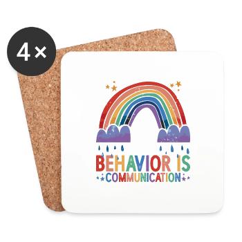 Behavior Is Communication 23 - Coasters (set of 4) - white - Front