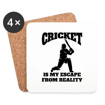 Kricket Kricketteam Cricket Kricketmannschaft - Untersetzer (4er-Set) - Weiß - Vorne
