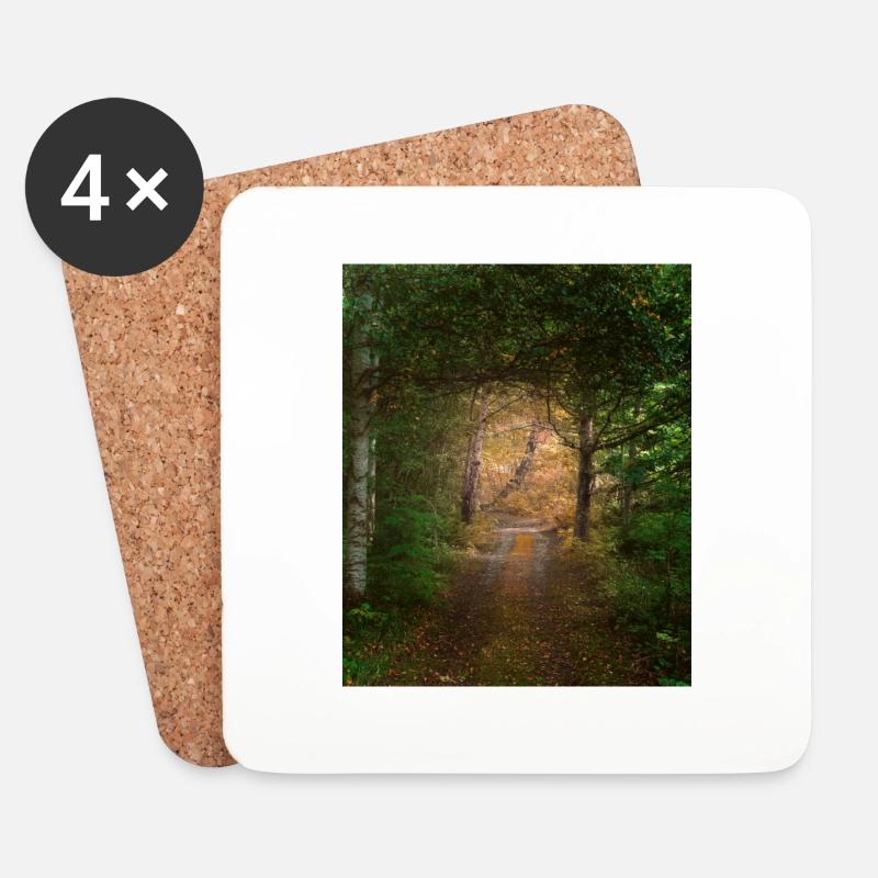 Forêt - Dessous de verre (lot de 4) - blanc