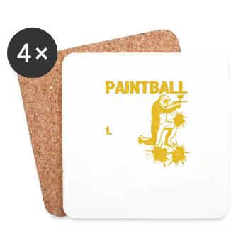 Paintball Dad Définition Drôle de papa de paintball - Dessous de verre (lot de 4) - blanc - Devant