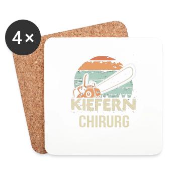Kiefernchirurg - Untersetzer (4er-Set) - Weiß - Vorne