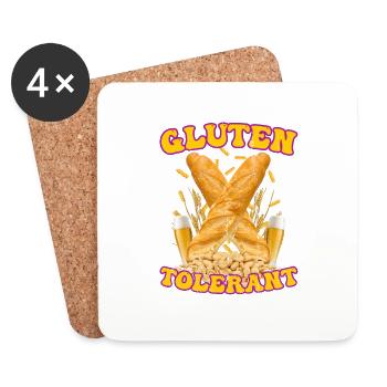 Gluten Tolerant Healthy Nutrition Gluten Free Cool - Coasters (set of 4) - white - Front