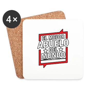 El Mejor Abuelo Del Mundo Spanisch Der Beste Opa - Untersetzer (4er-Set) - Weiß - Vorne