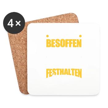 bier trinken - Untersetzer (4er-Set) - Weiß - Vorne
