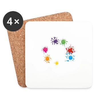 Paintball Legend Paintballer Face Mask Paint - Coasters (set of 4) - white - Front