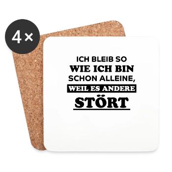 Lustiger Spruch Frech Arrogant Sprüche Geschenk - Untersetzer (4er-Set) - Weiß - Vorne