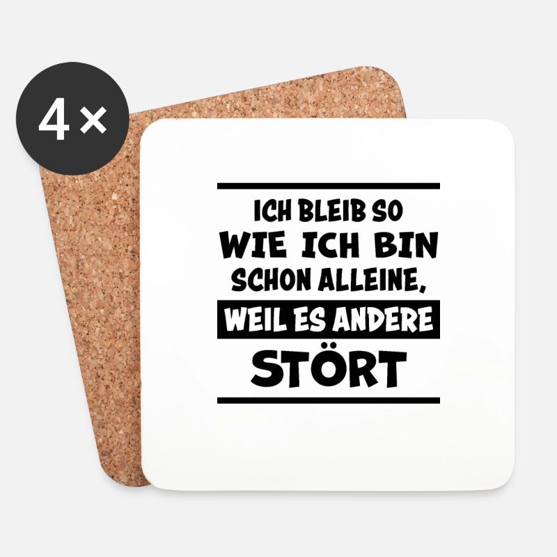 Lustiger Spruch Frech Arrogant Sprüche Geschenk - Untersetzer (4er-Set) - Weiß