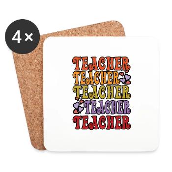 Enseignant enseignant Enseignant Pour les enseignants - Dessous de verre (lot de 4) - blanc - Devant