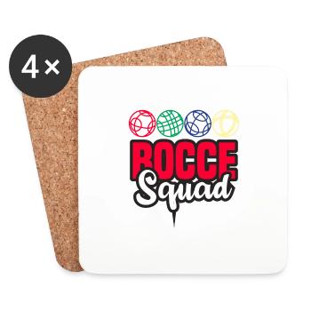 Escouade de pétanque Boccia Boule Pétanque - Dessous de verre (lot de 4) - blanc - Devant