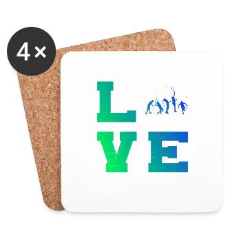 Women's Tennis Play Tennis Men's Tennis - Coasters (set of 4) - white - Front
