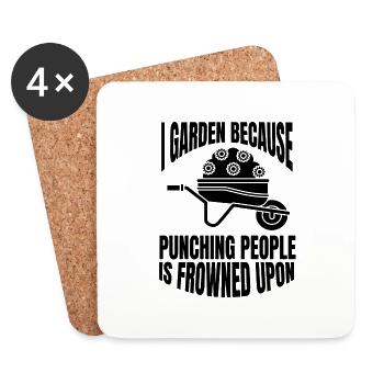Garden Gardening Home Gardener Gardener Gardener Gardening - Coasters (set of 4) - white - Front