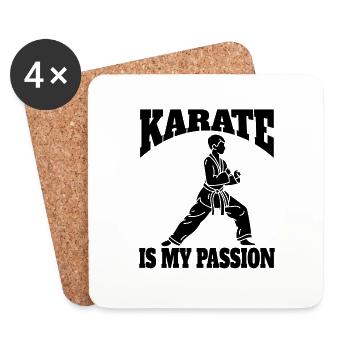 Karaté, Hapkido, Judo, Aïkido, Arts Martiaux, Arts Martiaux - Dessous de verre (lot de 4) - blanc - Devant