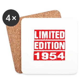 Edition Limitée 1954 Anniversaire 1954 Vintage Rétro - Dessous de verre (lot de 4) - blanc - Devant