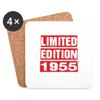 Edition Limitée 1955 Anniversaire 1955 Vintage Rétro - Dessous de verre (lot de 4) - blanc - Devant