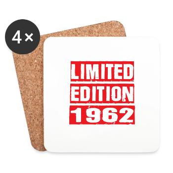 Edition Limitée 1962 Anniversaire 1962 Vintage Rétro - Dessous de verre (lot de 4) - blanc - Devant
