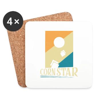Corn Star Cornhole Bean Bag Toss - Untersetzer (4er-Set) - Weiß - Vorne