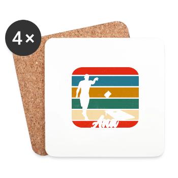 Hitting Holes And Crushing Souls Bean Bag Toss Cor - Untersetzer (4er-Set) - Weiß - Vorne