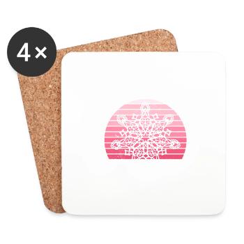 Tatting parce que j’aime faire des nœuds autour de la dentelle - Dessous de verre (lot de 4) - blanc - Devant