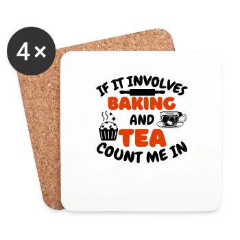 Baker Confectionery Bakery Baking Confectioner - Coasters (set of 4) - white - Front