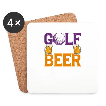 Golf et bière C’est pourquoi je suis ici 3 - Dessous de verre (lot de 4) - blanc - Devant