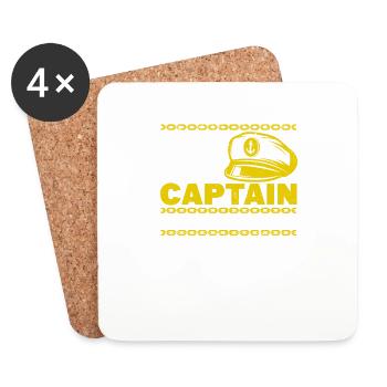 I'm the captain I'm always quite funny - Coasters (set of 4) - white - Front