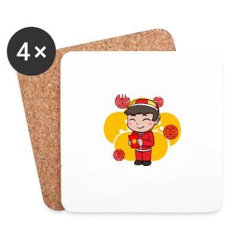 Chinesisches Neujahr Drache China Asian I Geschenk - Untersetzer (4er-Set) - Weiß - Vorne