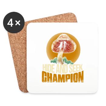 Hide And Seek Champion Mycologist Fungus - Coasters (set of 4) - white - Front