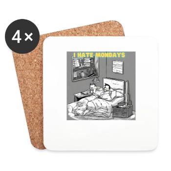 Morning grouch or late riser? - Coasters (set of 4) - white - Front