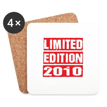 Limited Edition 2010 Birthday 2010 Vintage Retro - Coasters (set of 4) - white - Front