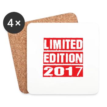 Edition Limitée 2017 Anniversaire 2017 Vintage Rétro - Dessous de verre (lot de 4) - blanc - Devant