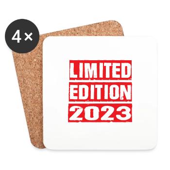 Limited Edition 2023 Geburtstag 2023 Vintage Retro - Untersetzer (4er-Set) - Weiß - Vorne