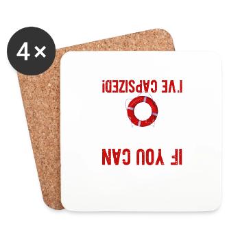 If you can read this, I'm capsized in the mood - Coasters (set of 4) - white - Front
