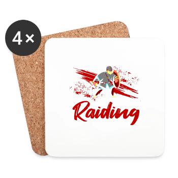 I'd Rather Be Raiding für Gamer Gaming - Untersetzer (4er-Set) - Weiß - Vorne