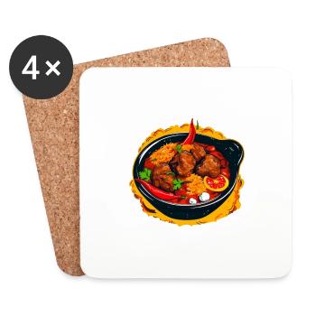 No Worry Beef Curry 5 - Untersetzer (4er-Set) - Weiß - Vorne