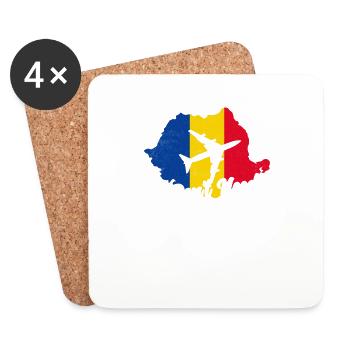 I Don't Need Therapy I Just Need To Go To Romania - Coasters (set of 4) - white - Front