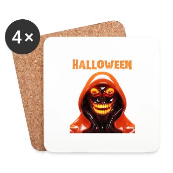 SCARY HALLOWEEN - Coasters (set of 4) - white - Front