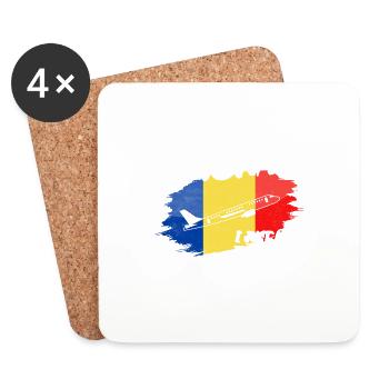 I Don't Need Therapy I Just Need To Go To Romania - Coasters (set of 4) - white - Front