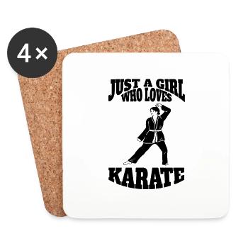 Karate, Aikido, Martial Arts, Judo, Martial Arts, Hapkido - Coasters (set of 4) - white - Front