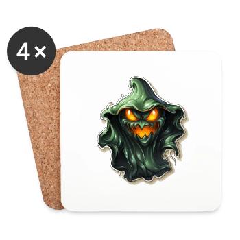 Ghost Lover Cartoon Style Halloween Ghost Spooky - Untersetzer (4er-Set) - Weiß - Vorne