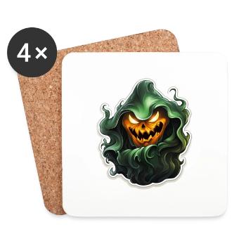 Ghost Lover Cartoon Style Halloween Ghost Spooky - Untersetzer (4er-Set) - Weiß - Vorne