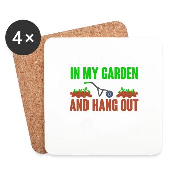 I Just Want To Work In My Garden Hang Out - Coasters (set of 4) - white - Front