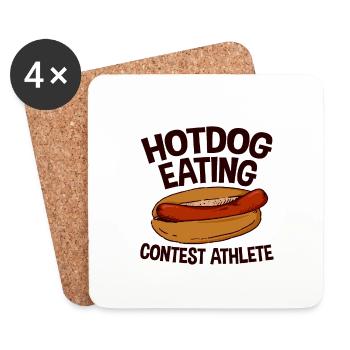 Hotdog Eating Contest Athlete 2 - Untersetzer (4er-Set) - Weiß - Vorne