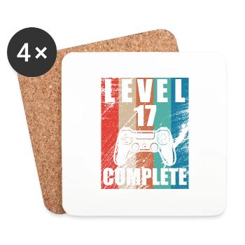 Level 17 complete - Coasters (set of 4) - white - Front