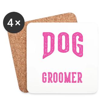 Toiletteur pour chien Toiletteur pour animaux de compagnie Hommes - Dessous de verre (lot de 4) - blanc - Devant