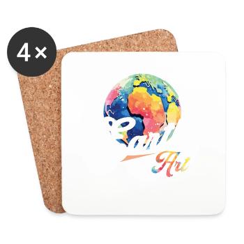 La Terre sans art est juste hein - Dessous de verre (lot de 4) - blanc - Devant
