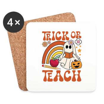 Trick Or Teach - Coasters (set of 4) - white - Front